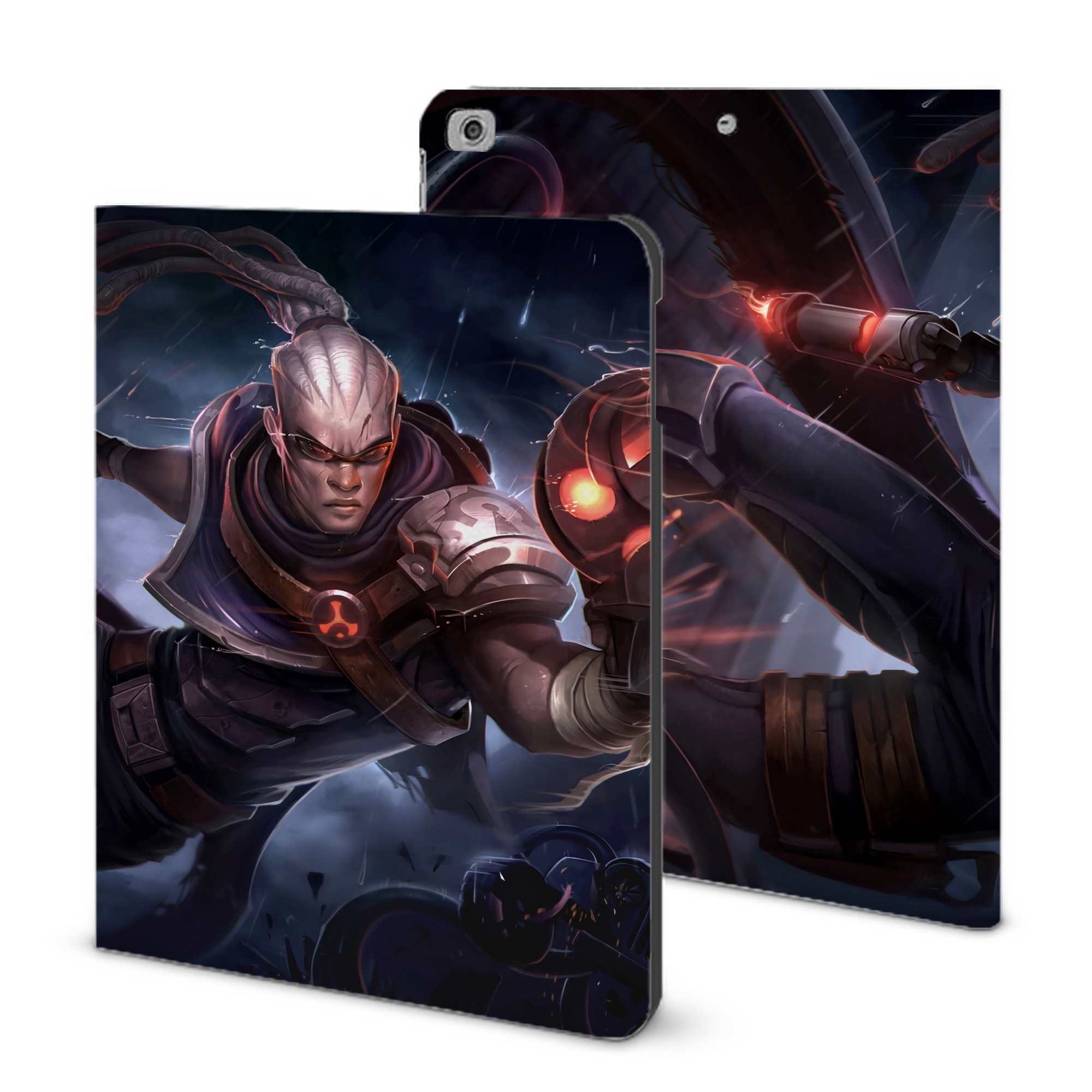 （画像用） リーグ・オブ・レジェンド League of Legends LOL IPad ケース ブック型 PUレザー TPU 耐衝撃 軽量 薄型 ペン収納なし 全面保護 IPad 各モデル対応